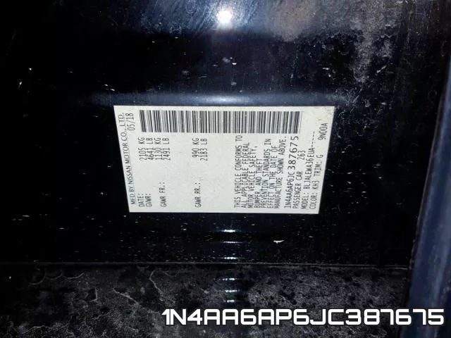 1N4AA6AP6JC387675 фото 2
