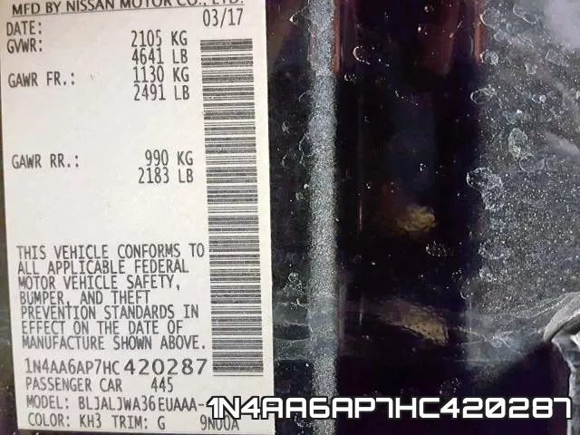 1N4AA6AP7HC420287 фото 2