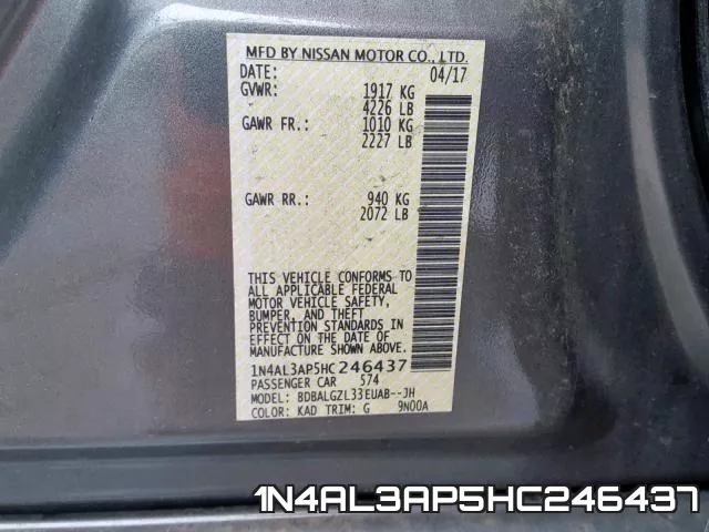 1N4AL3AP5HC246437 фото 2