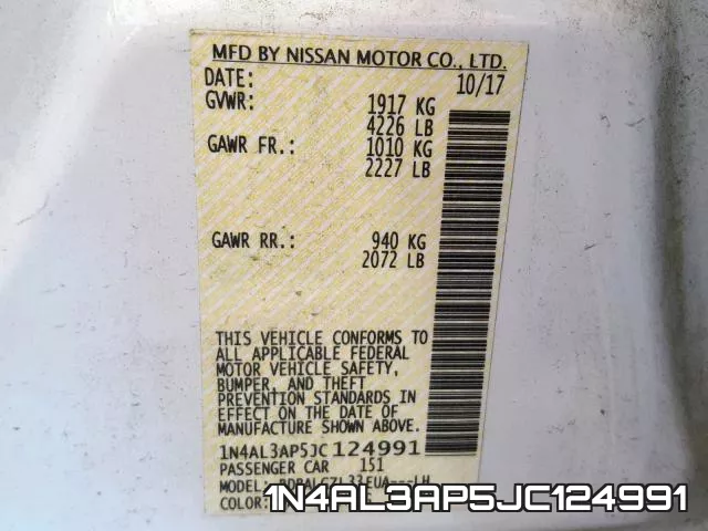 1N4AL3AP5JC124991 фото 2