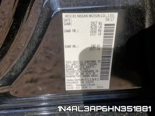 1N4AL3AP6HN351881 фото 2