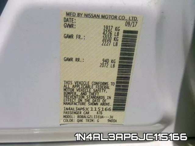 1N4AL3AP6JC115166 фото 2