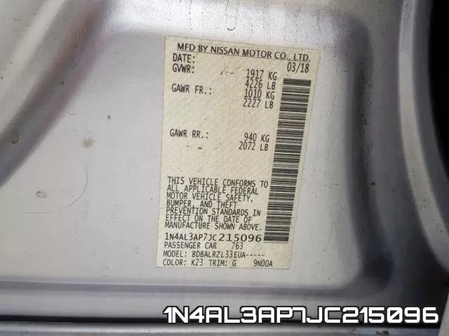 1N4AL3AP7JC215096 фото 2