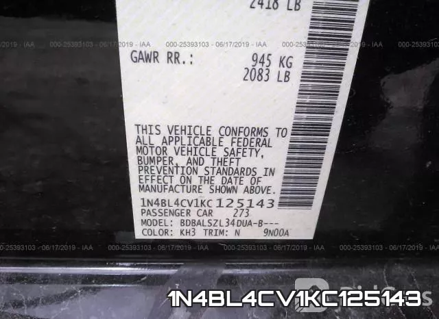 1N4BL4CV1KC125143 фото 10