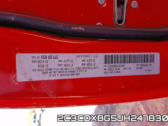2C3CDXBG5JH247830 фото 2