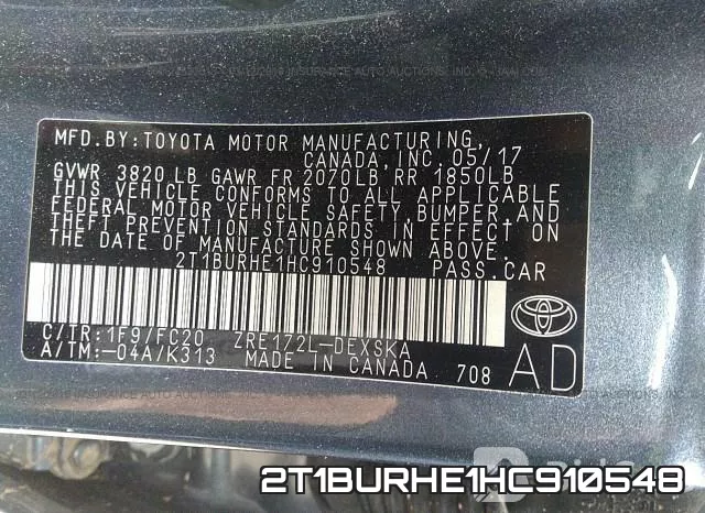 2T1BURHE1HC910548 фото 10