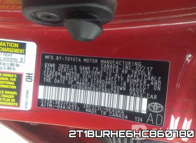 2T1BURHE6HC860780 фото 10