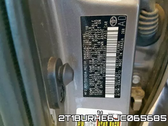 2T1BURHE6JC065685 фото 2