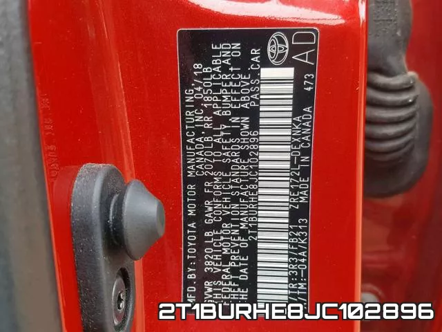 2T1BURHE8JC102896 фото 2
