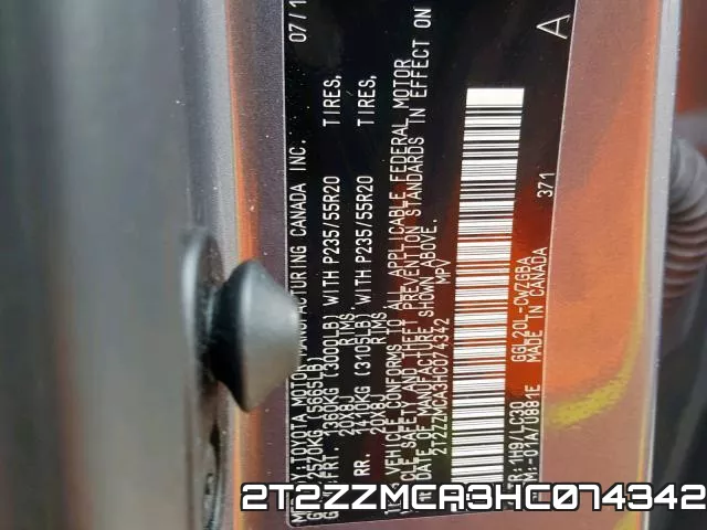 2T2ZZMCA3HC074342 фото 2