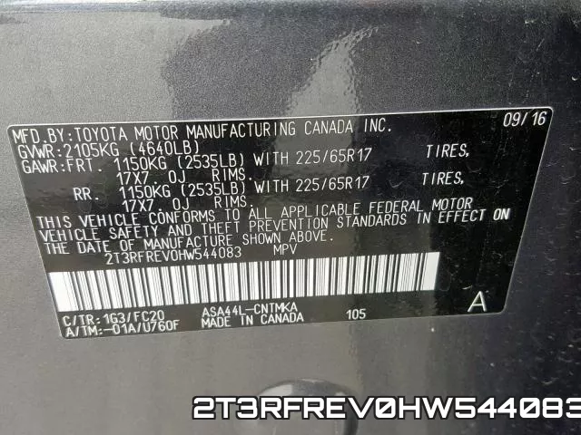 2T3RFREV0HW544083 фото 2