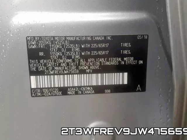 2T3WFREV9JW475659 фото 2