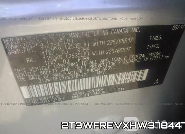 2T3WFREVXHW378447 фото 10