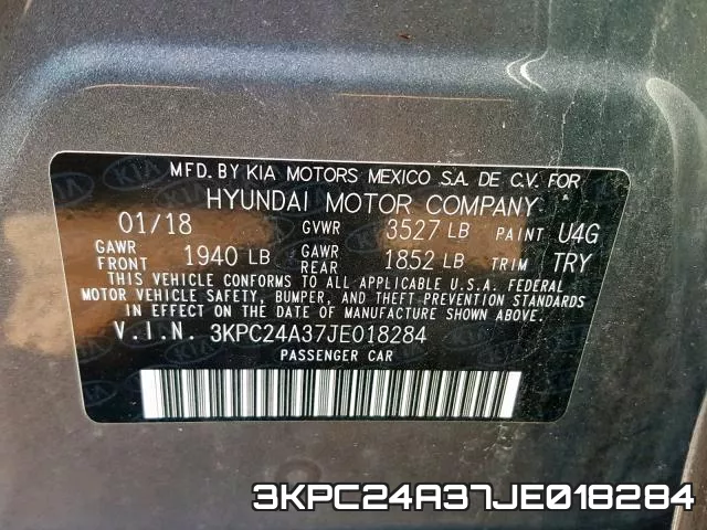 3KPC24A37JE018284 фото 2
