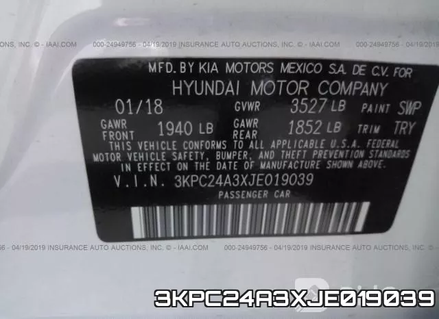 3KPC24A3XJE019039 фото 10