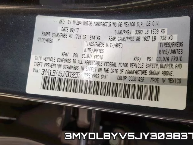 3MYDLBYV5JY303837 фото 2