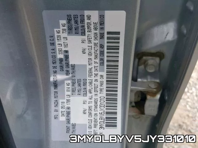 3MYDLBYV5JY331010 фото 2