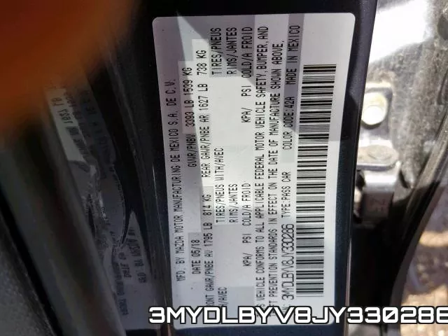 3MYDLBYV8JY330286 фото 2