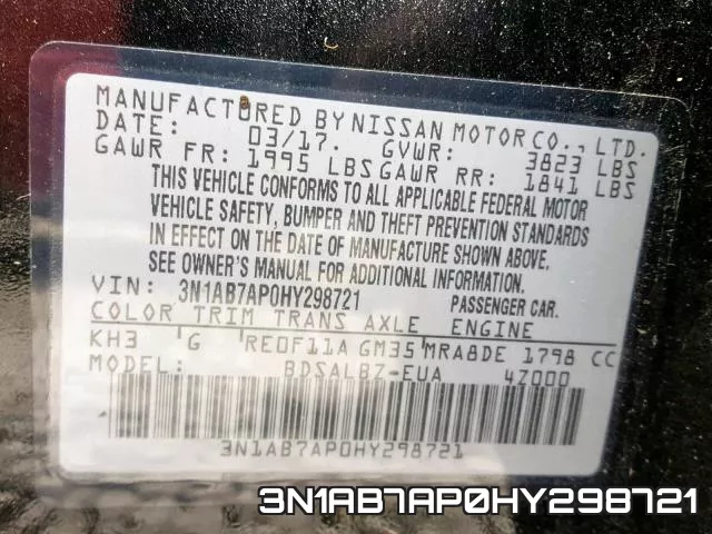 3N1AB7AP0HY298721 фото 2