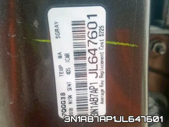 3N1AB7AP1JL647601 фото 2