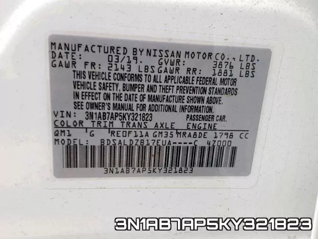 3N1AB7AP5KY321823 фото 2