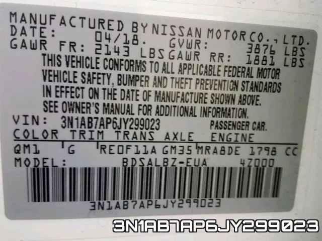 3N1AB7AP6JY299023 фото 2