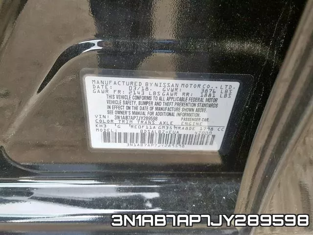 3N1AB7AP7JY289598 фото 2