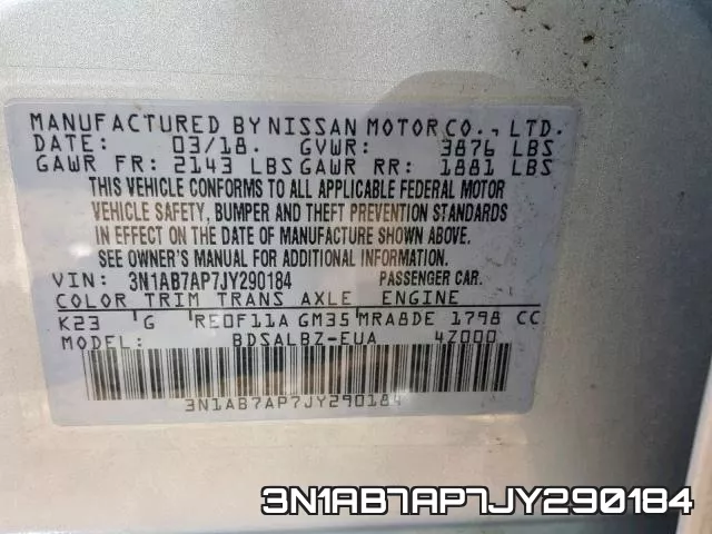 3N1AB7AP7JY290184 фото 2