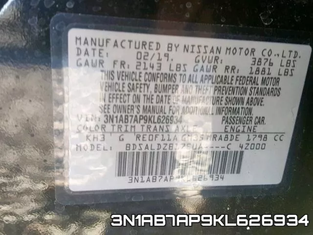 3N1AB7AP9KL626934 фото 2