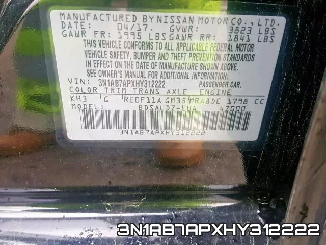 3N1AB7APXHY312222 фото 2