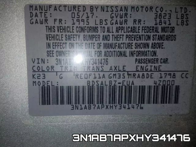 3N1AB7APXHY341476 фото 2