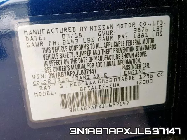 3N1AB7APXJL637147 фото 2