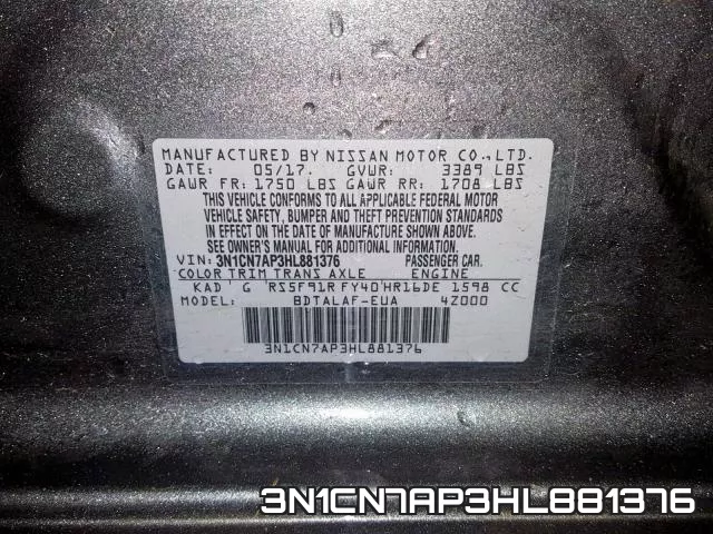 3N1CN7AP3HL881376 фото 2