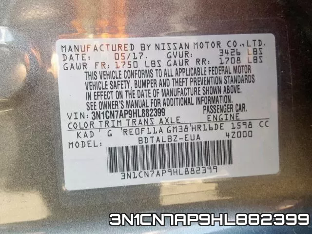 3N1CN7AP9HL882399 фото 2