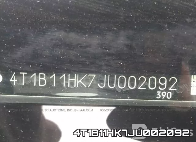 4T1B11HK7JU002092 фото 10