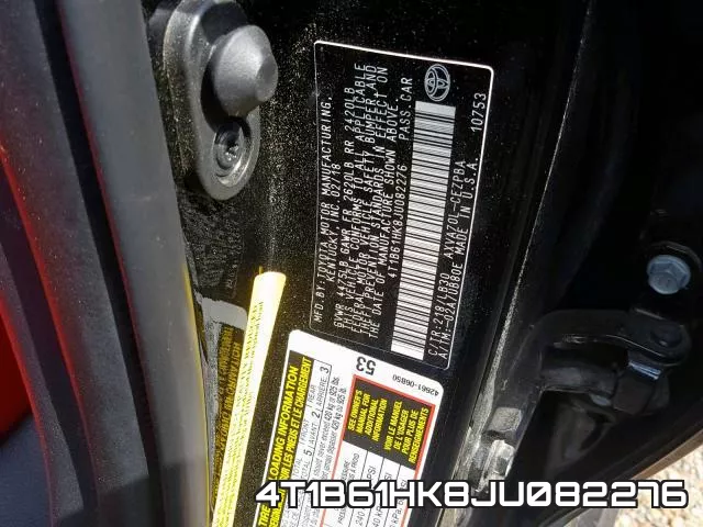 4T1B61HK8JU082276 фото 2