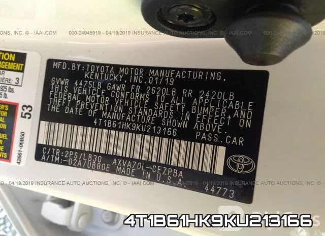 4T1B61HK9KU213166 фото 10