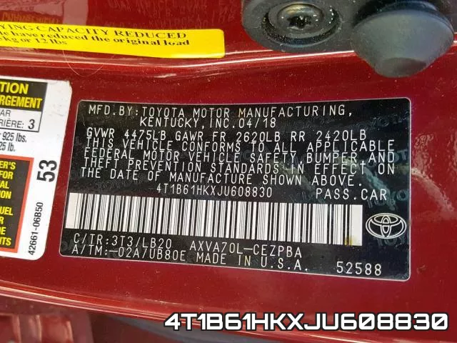 4T1B61HKXJU608830 фото 2