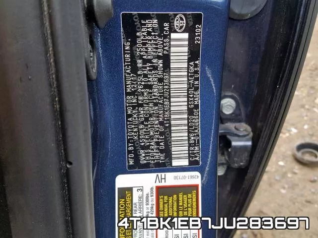 4T1BK1EB7JU283697 фото 2
