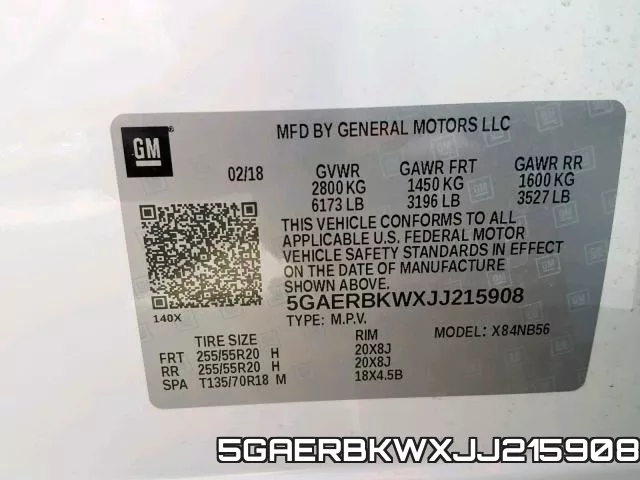 5GAERBKWXJJ215908 фото 2
