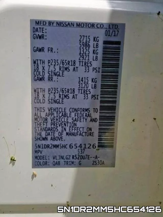 5N1DR2MM5HC654126 фото 2
