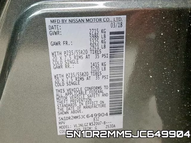 5N1DR2MM5JC649904 фото 2