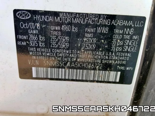5NMS5CAA5KH046722 фото 2