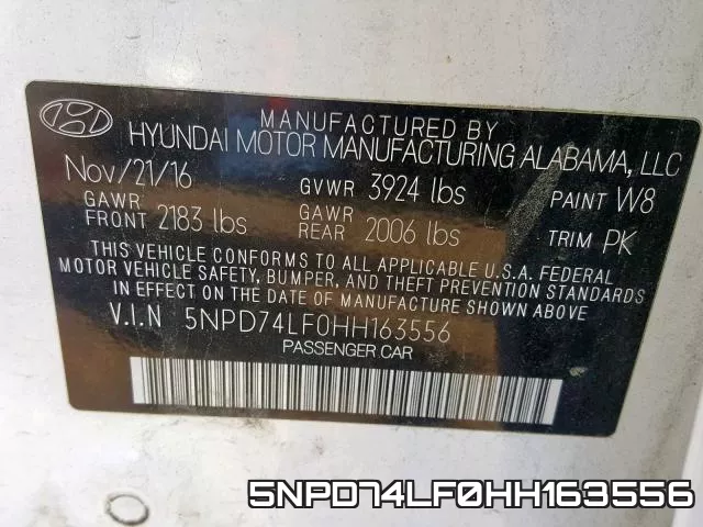 5NPD74LF0HH163556 фото 2
