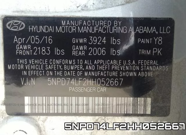 5NPD74LF2HH052667 фото 10