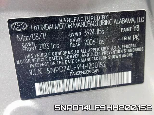 5NPD74LF9HH200152 фото 2