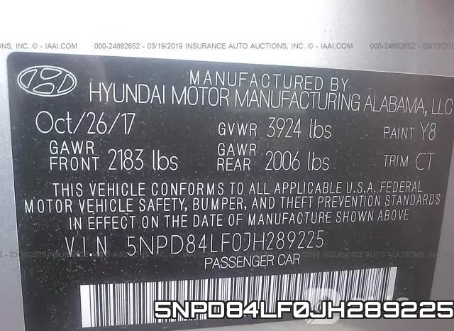 5NPD84LF0JH289225 фото 10