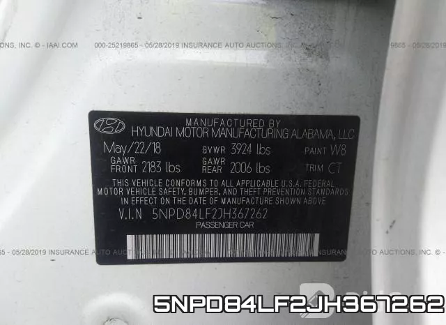 5NPD84LF2JH367262 фото 10