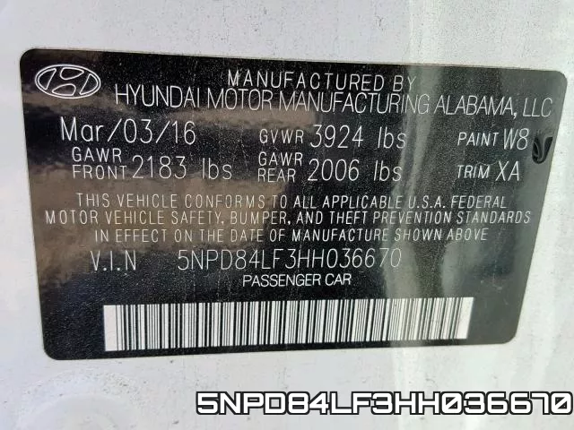 5NPD84LF3HH036670 фото 2