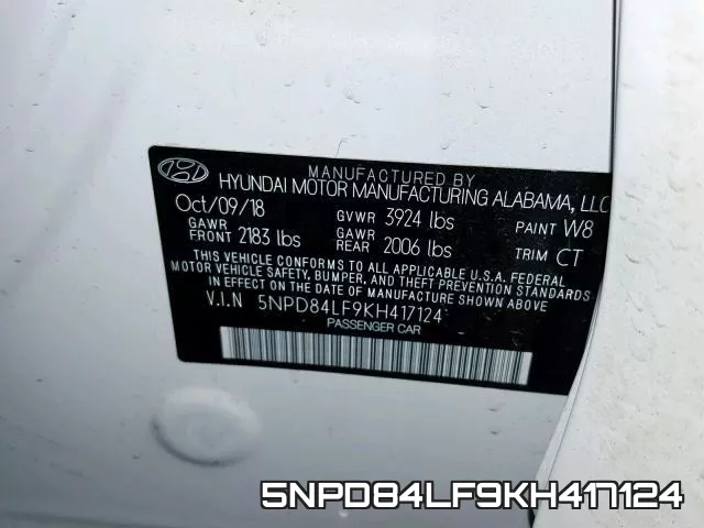5NPD84LF9KH417124 фото 2